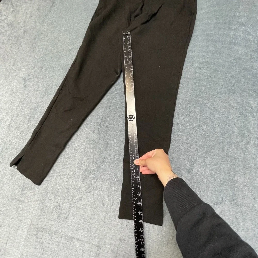 Michael Kors Pants Womens Small Black Stretch Front Side Slit Casual Pull On